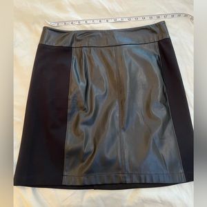 Cabi black, stretchy, patten leather pencil skirt size 14